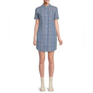 NEW Theory Plaid Mini Shirt Dress Sz 2